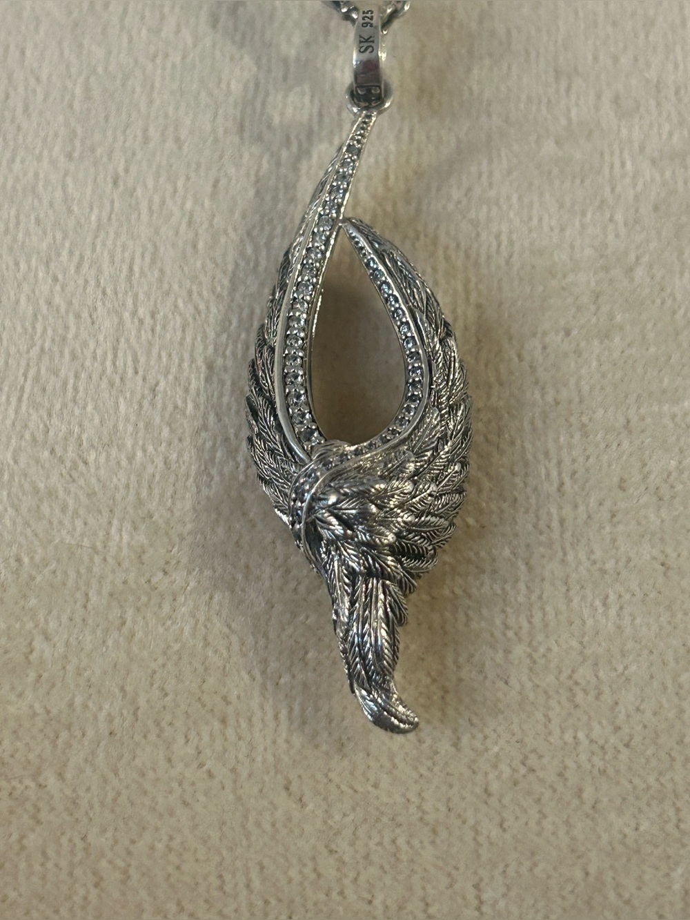 Scott Kay Sterling Angel Wings Necklace